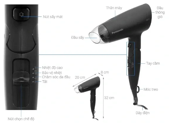 Máy sấy tóc 1800W Panasonic EH-ND37