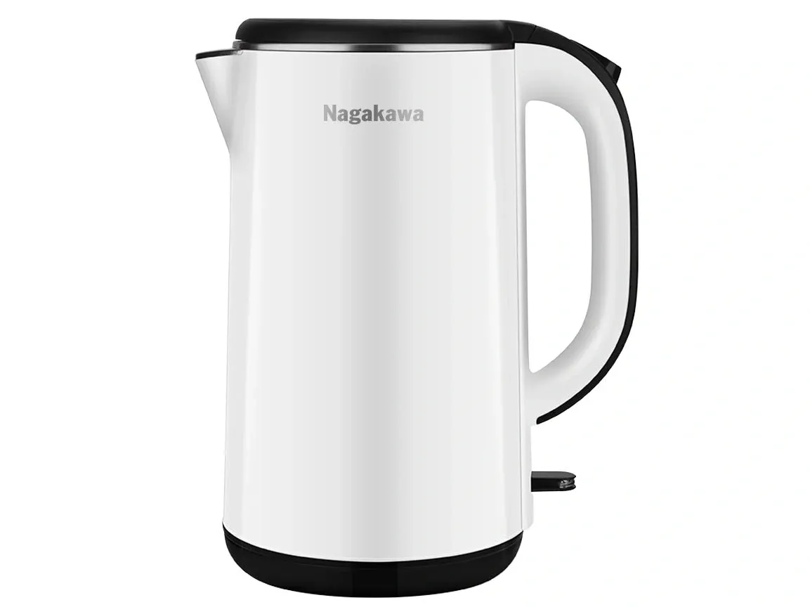 Ấm siêu tốc 2 lớp inox 304 Nagakawa NAG0321 (1,8 lít - 1.800W)
