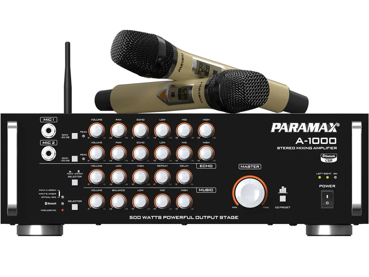 Amply karaoke tích hợp micro không dây A-1000