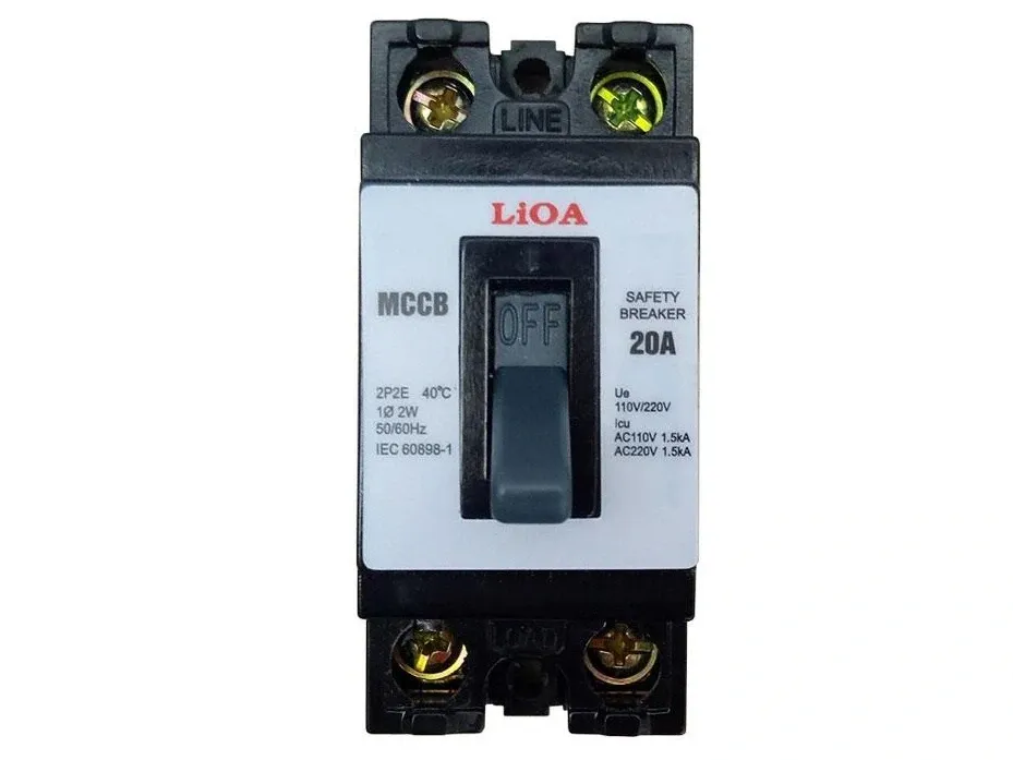 Aptomat 2P lắp nổi loại 2 tiếp điểm MCCB2P2E