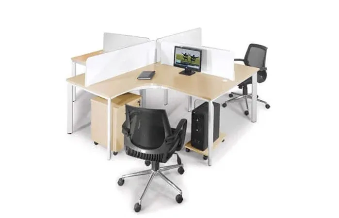 Module bàn làm việc 4 chỗ BLCO14-4 (2.800mm x 2.400mm x 750mm)
