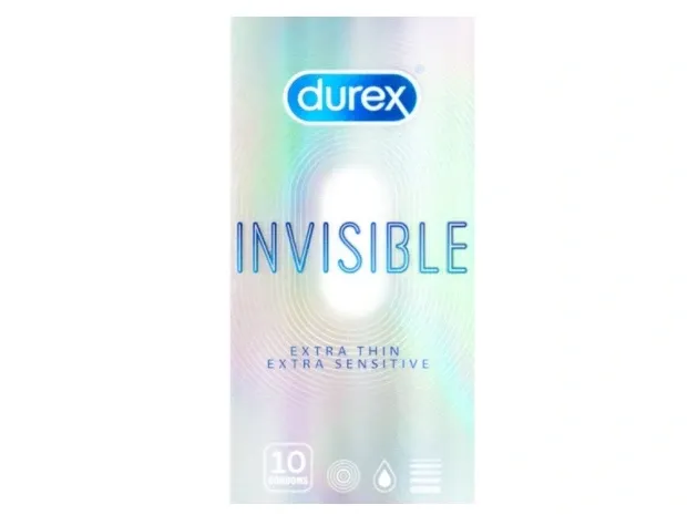 Bao cao su siêu mỏng Durex Invisible Extra Thin/Sensitive (Hộp 10 chiếc)