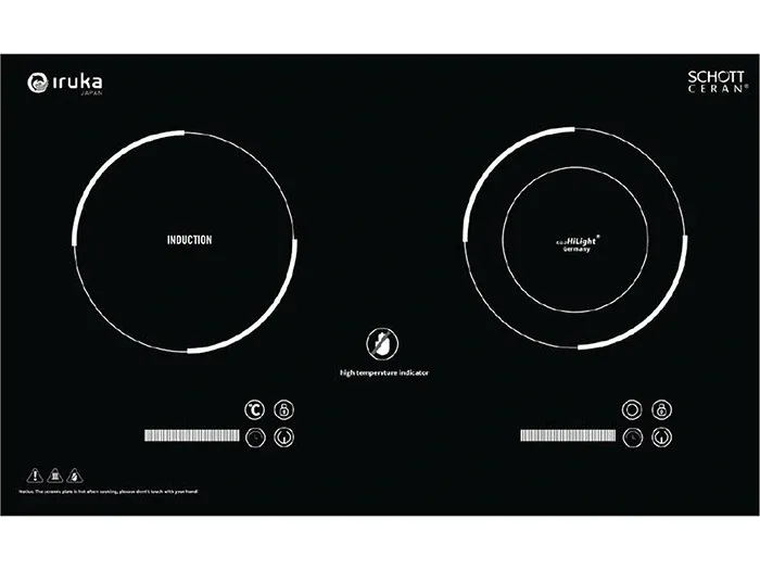 Bếp đôi điện từ hồng ngoại Iruka I-20