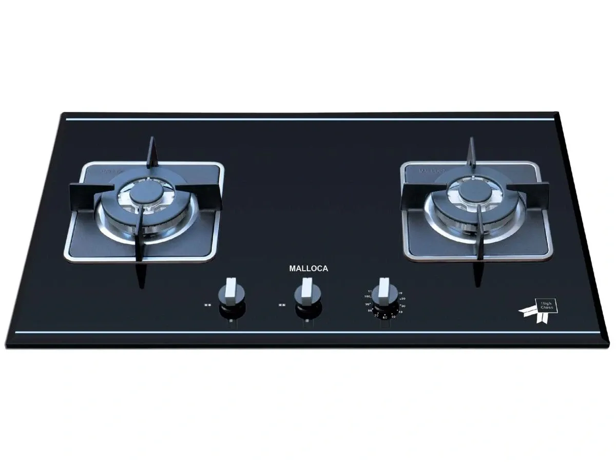 Bếp gas âm 2 vùng nấu Malloca AS 9402B