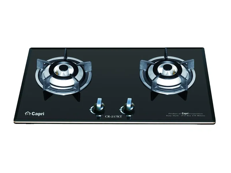 Bếp gas âm kính 2 lò Capri CR-217KT