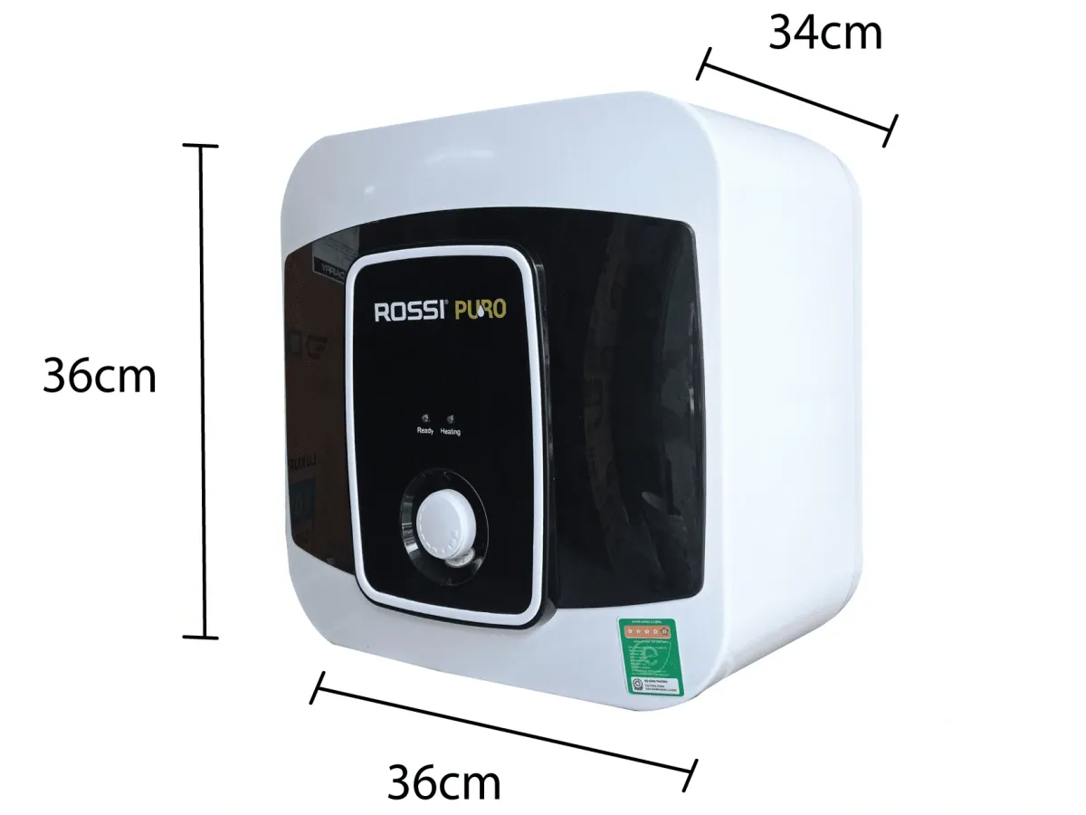Bình nóng lạnh vuông Rossi Puro PRO/RPO 20SQ 20 lít