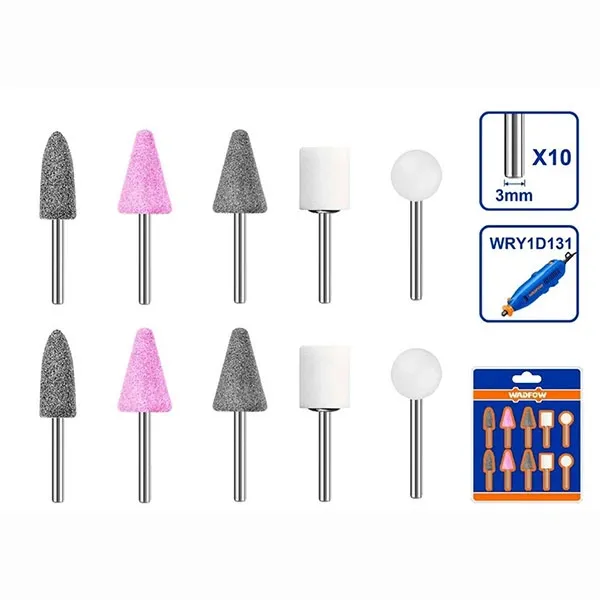 Bộ 10 phụ kiện cho máy mài khuôn mẫu Wadfow WRR1001