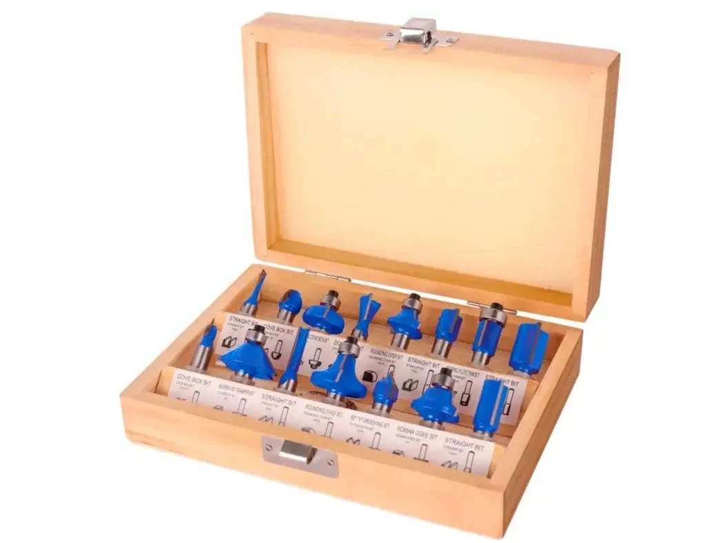 Bộ 15 mũi phay gỗ 12mm Wadfow WRG5P12