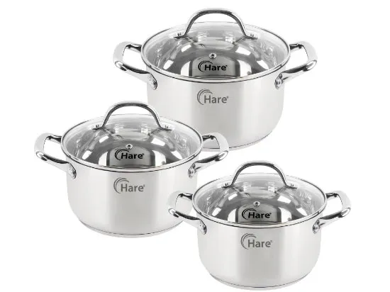 Bộ 3 nồi Inox Hare HR-S335