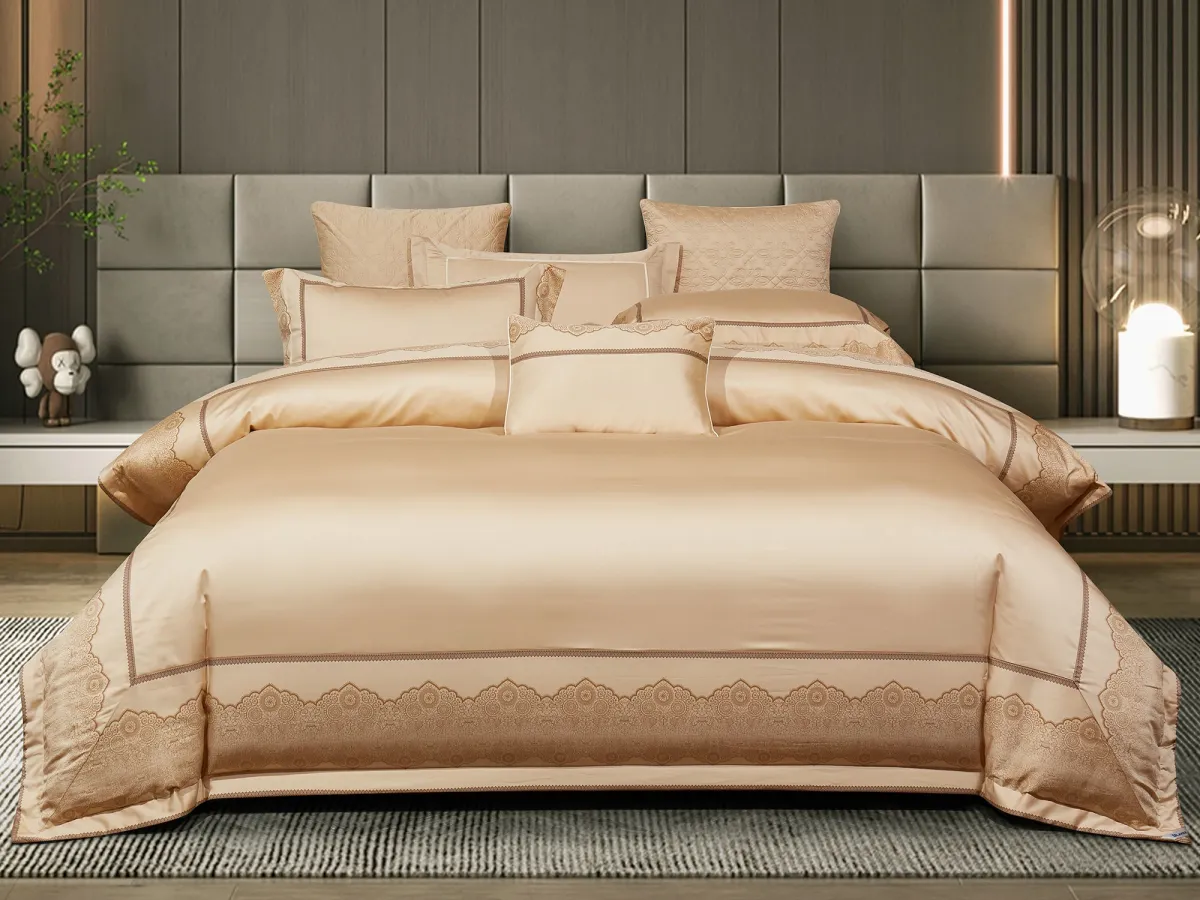Bộ chăn ga D'Lavish Luxury Vân Nguyệt Hoàng Kim