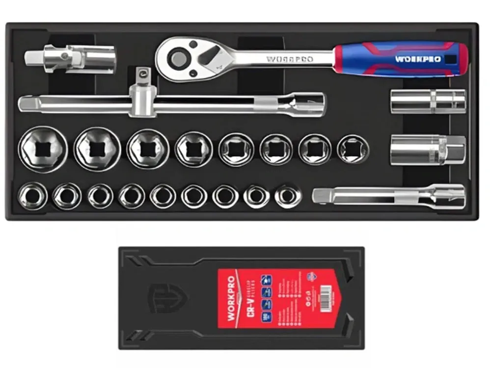 Bộ đầu cờ lê thay thế 1/2 inch Workpro WP209041 (24 chi tiết)