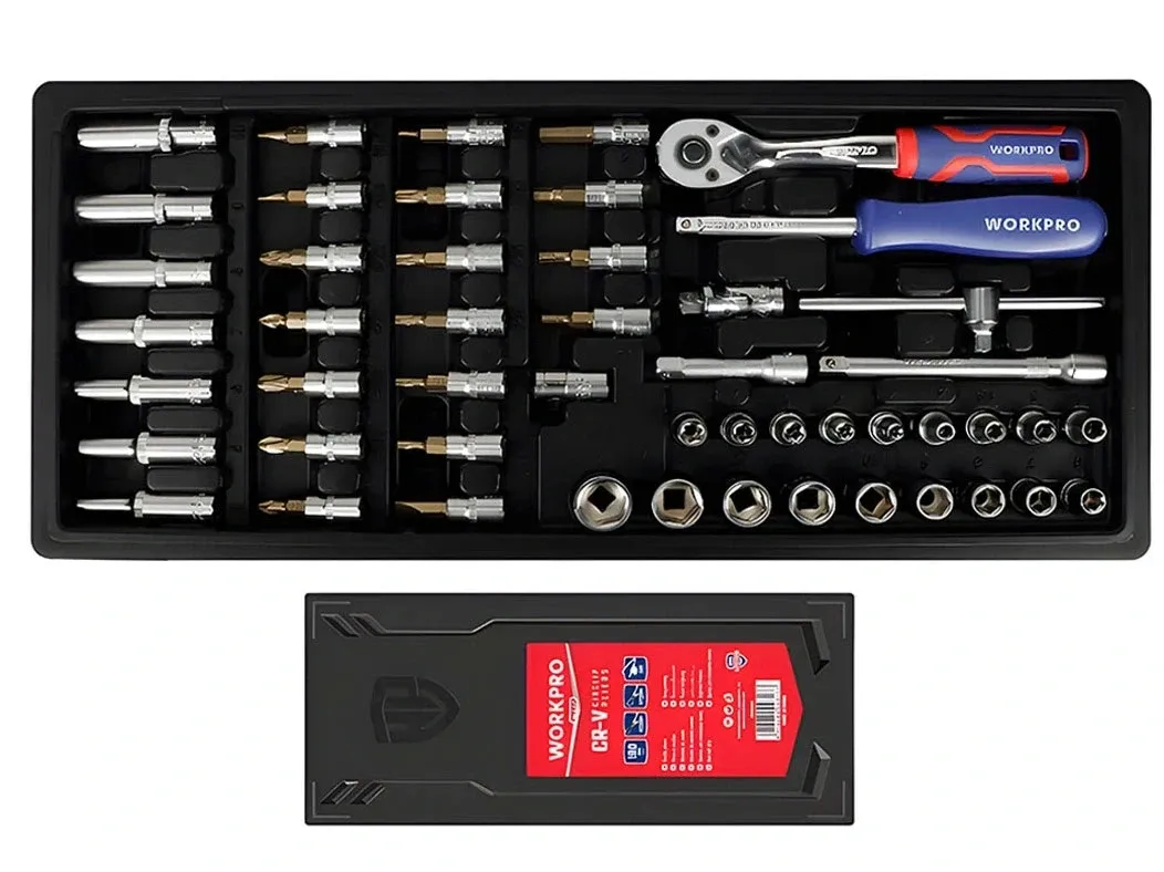 Bộ đầu cờ lê thay thế 1/4 inch Workpro WP209038 (50 chi tiết)