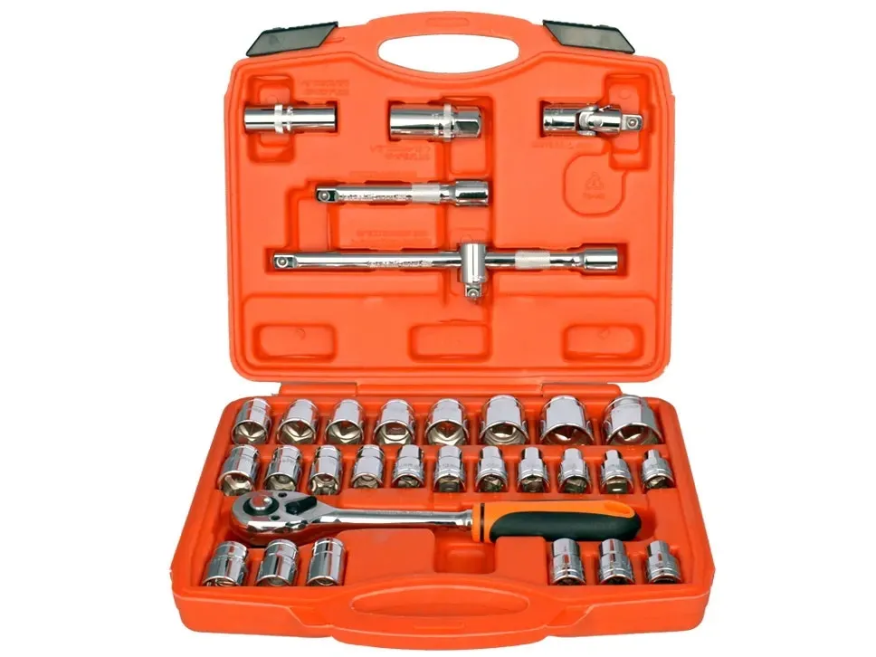 Bộ khẩu 1/2 inch xi bóng Asaki AK-9772 (32 chi tiết)