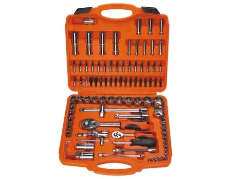 Bộ khẩu Asaki AK-9752 mạ crom bóng 94 chi tiết 1/2 inch, 1/4 inch