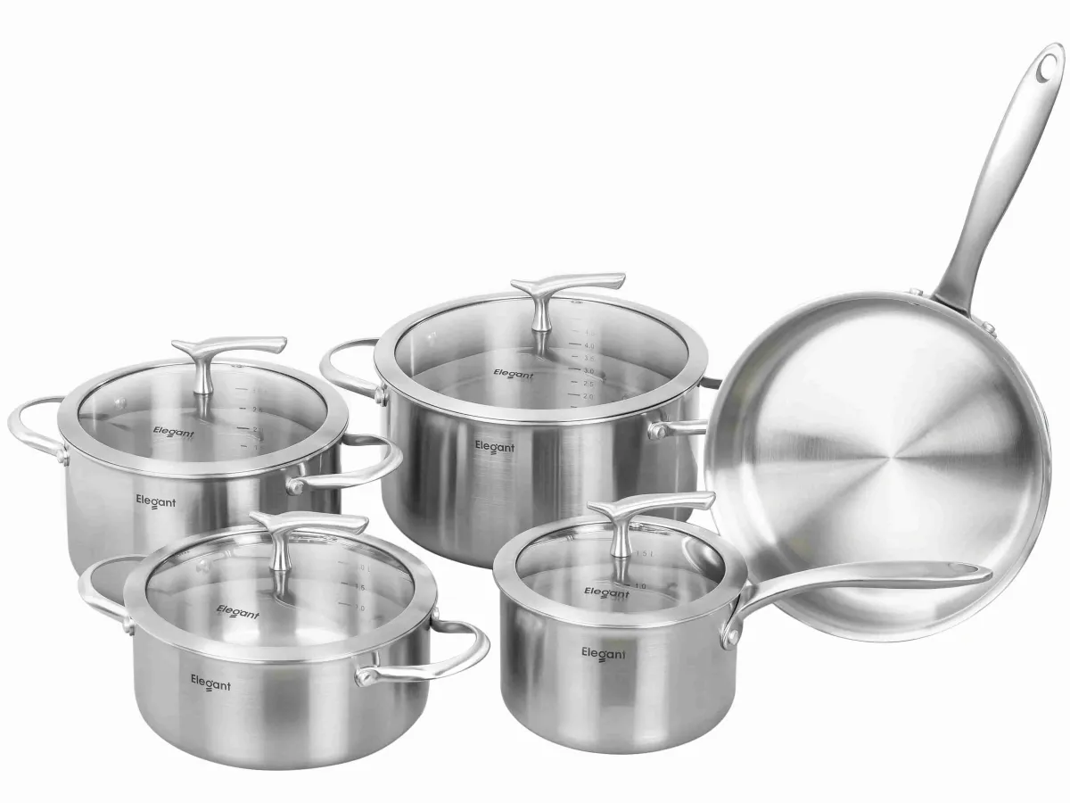 Bộ nồi chảo inox Elegant PHOENIX-01