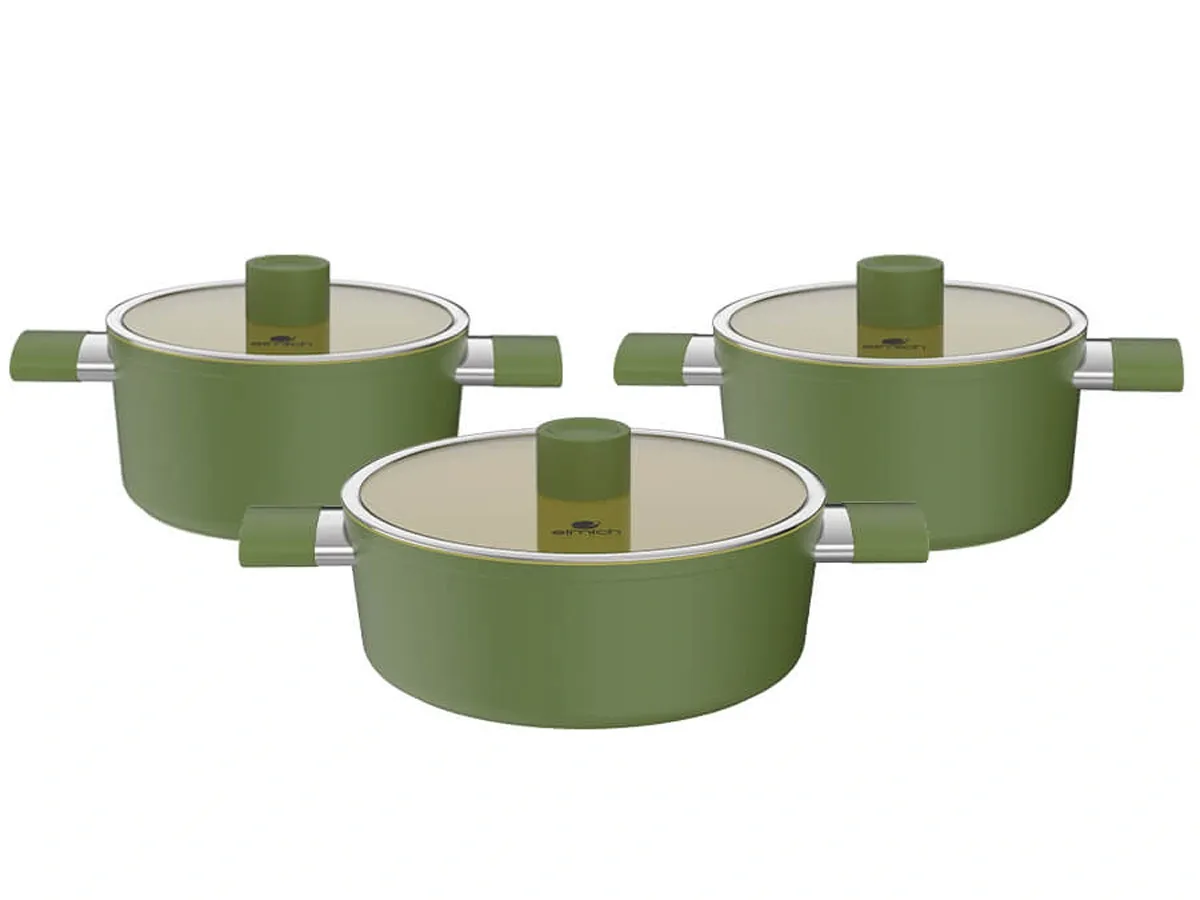Bộ nồi phủ sứ an toàn Elmich Olive EL-5220OV03