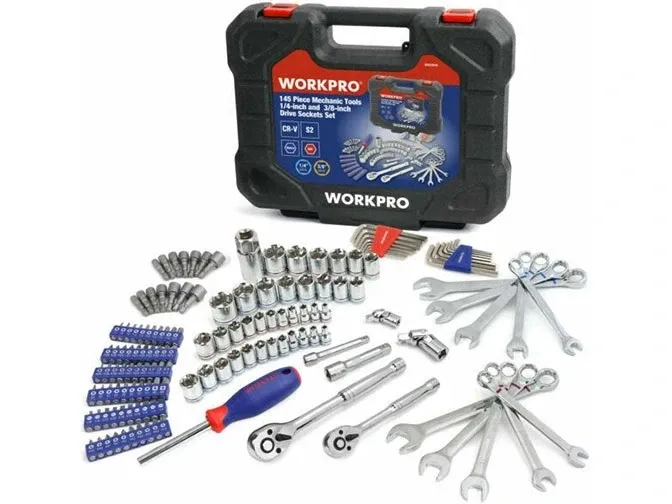 Bộ tuýp và cờ lê 145 chi tiết Workpro WP003046