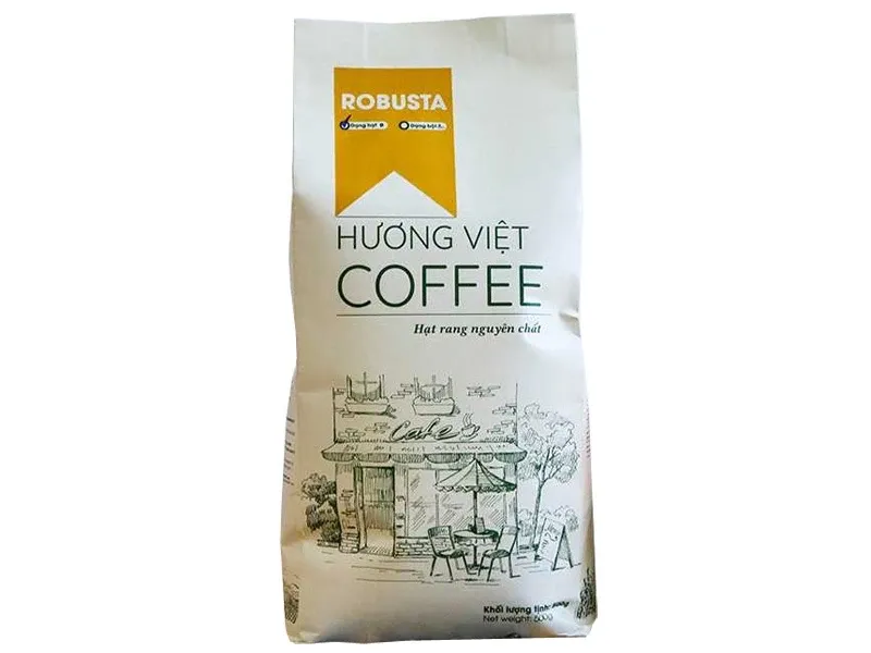 Cà phê Robusta rang mộc 100% nguyên chất 500gr