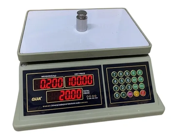 Cân điện tử tính tiền Ninda Qua 832 (tải 30kg, chống nước)