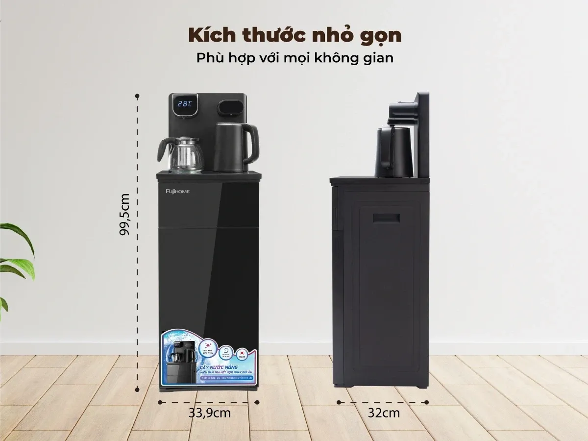 Cây nước làm nóng bình âm kết hợp bàn pha trà, cafe Fujihome TB110E-H