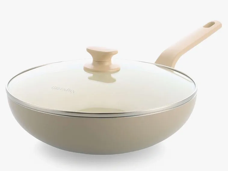 Chảo chống dính Ceramic lòng sâu có nắp GreenPan Essence 28cm 073142