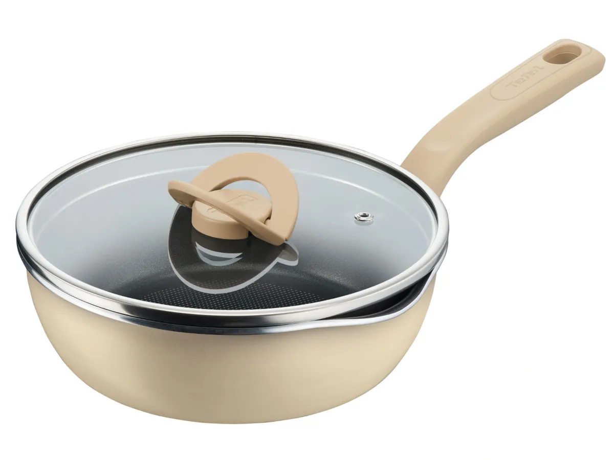 Chảo nồi có nắp Tefal đa năng 3 trong 1 G1672524 (Vàng vani)