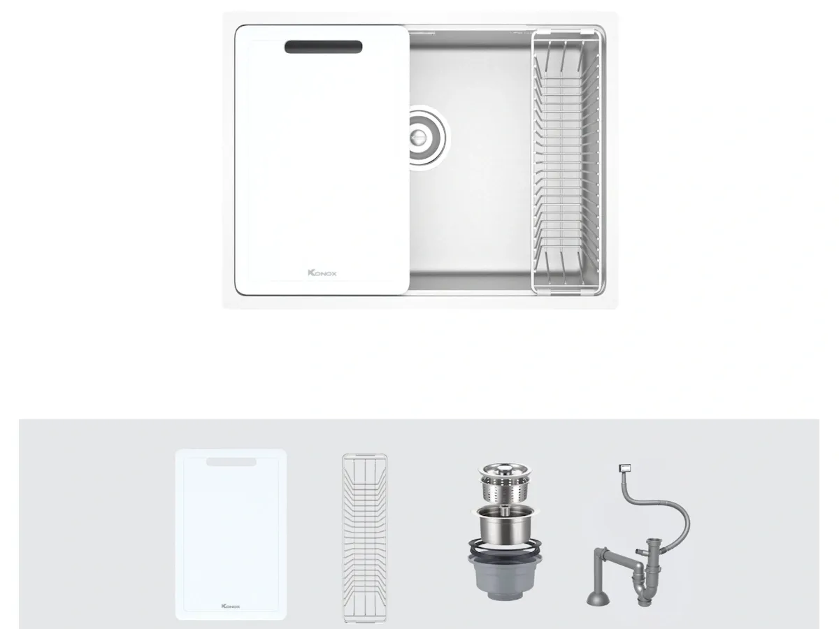 Chậu rửa bát Konox phong cách Nhật bề mặt mịn Tari 6448SM
