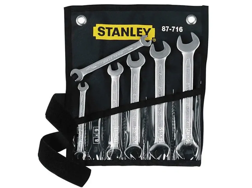 Cờ lê 2 đầu miệng hệ in (bộ 6 cây) Stanley 87-716-1