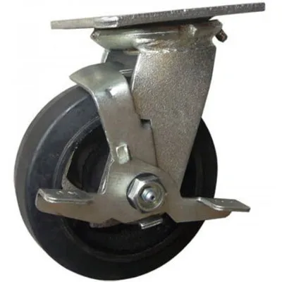 Combo 2 bánh xe đẩy cao su xoay có khóa Ethos 494XRQ100P45 (180kg)