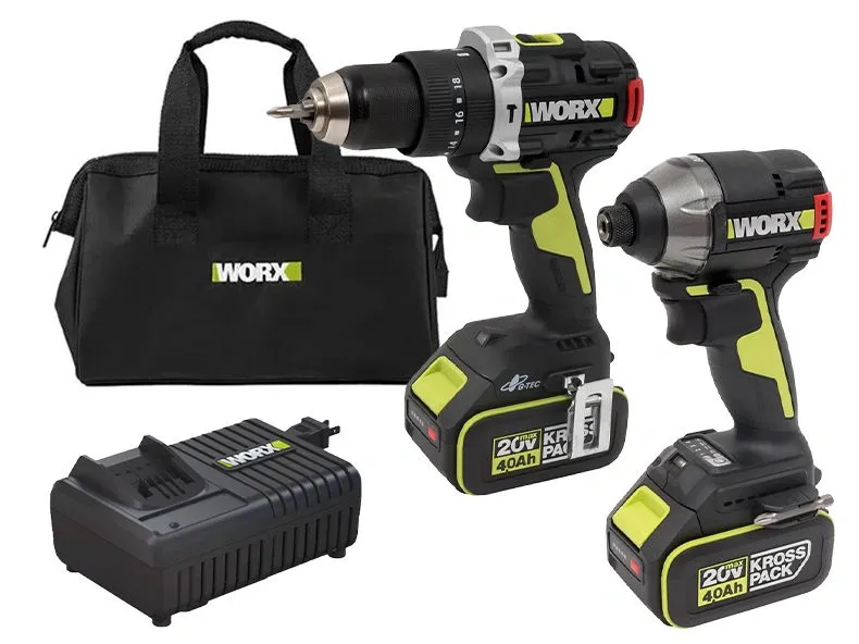 Combo máy khoan, máy vặn vít Worx WU935 (2 pin 4.0Ah, 1 sạc)
