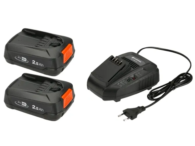 Combo sạc nhanh P4A-AL và 2 pin 2Ah Gardena 14907-20