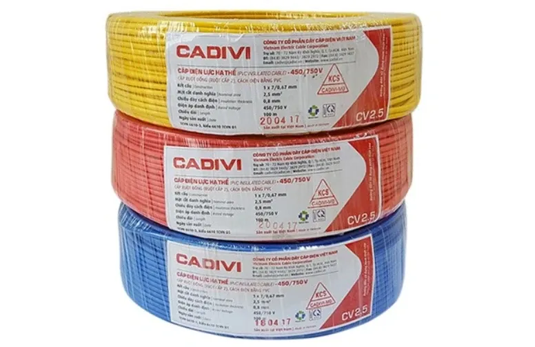 Dây cáp điện đơn Cadivi CV 2.5 (1m)
