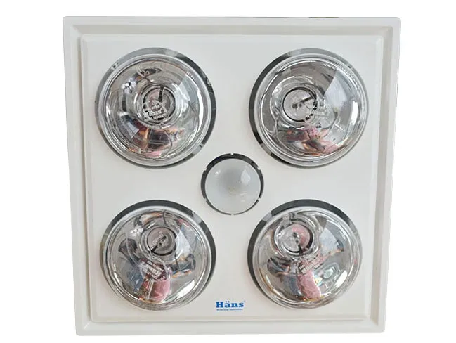 Đèn sưởi nhà tắm hồng ngoại Hans 4 bóng H4B (loại ốp âm)