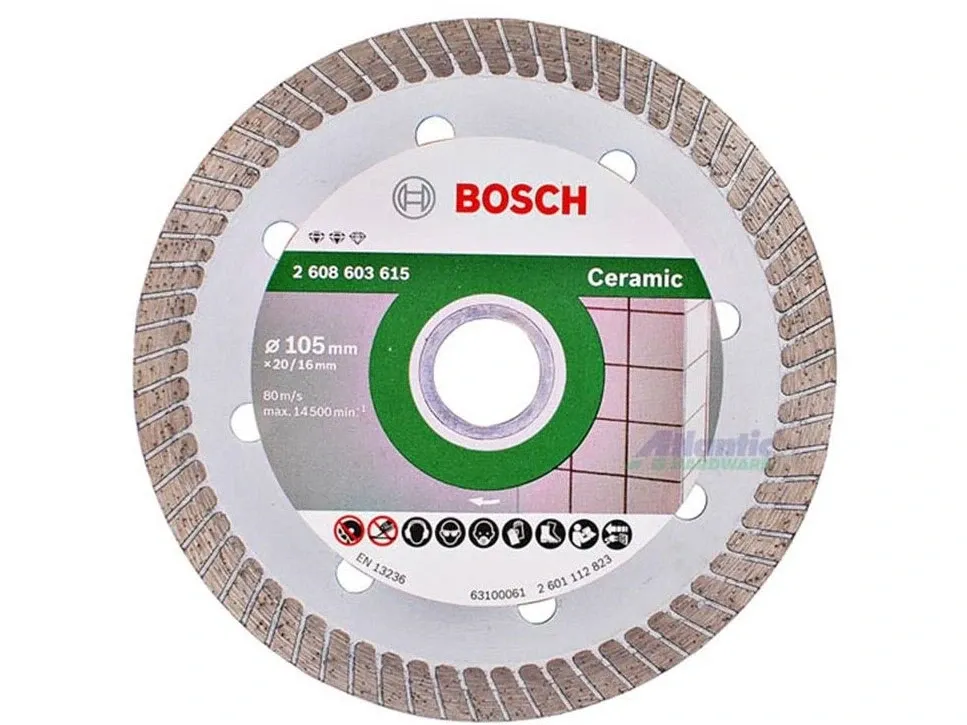 Đĩa cắt kim cương Turbo 105mm x 16mm Ceramic Bosch 2608603615