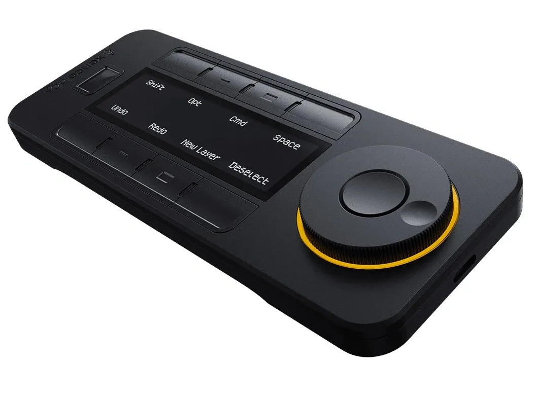 Điều khiển Remote Xencelabs Quick Keys Wireless màn hình Oled 40 phím tắt và vòng Dial
