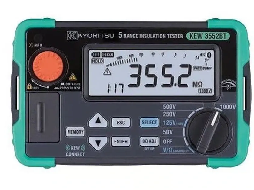 Đồng hồ đo điện trở cách điện Kyoritsu 3552BT (100.0MΩ - 40.00GΩ)