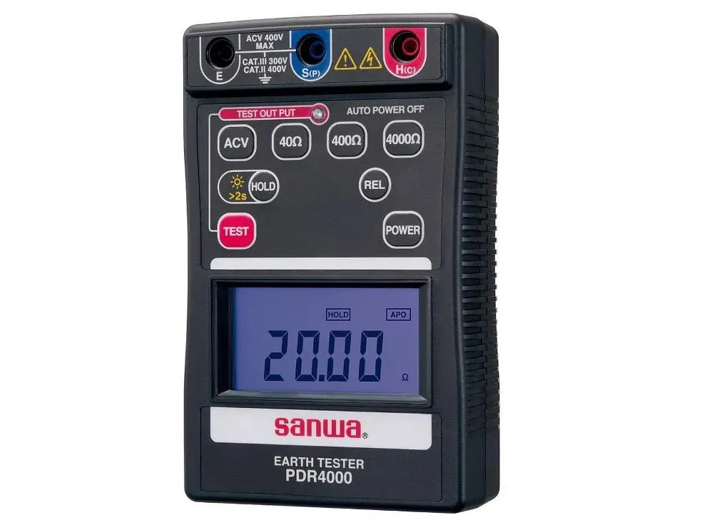 Đồng hồ đo điện trở đất Sanwa PDR4000 (400V - 4000Ω)