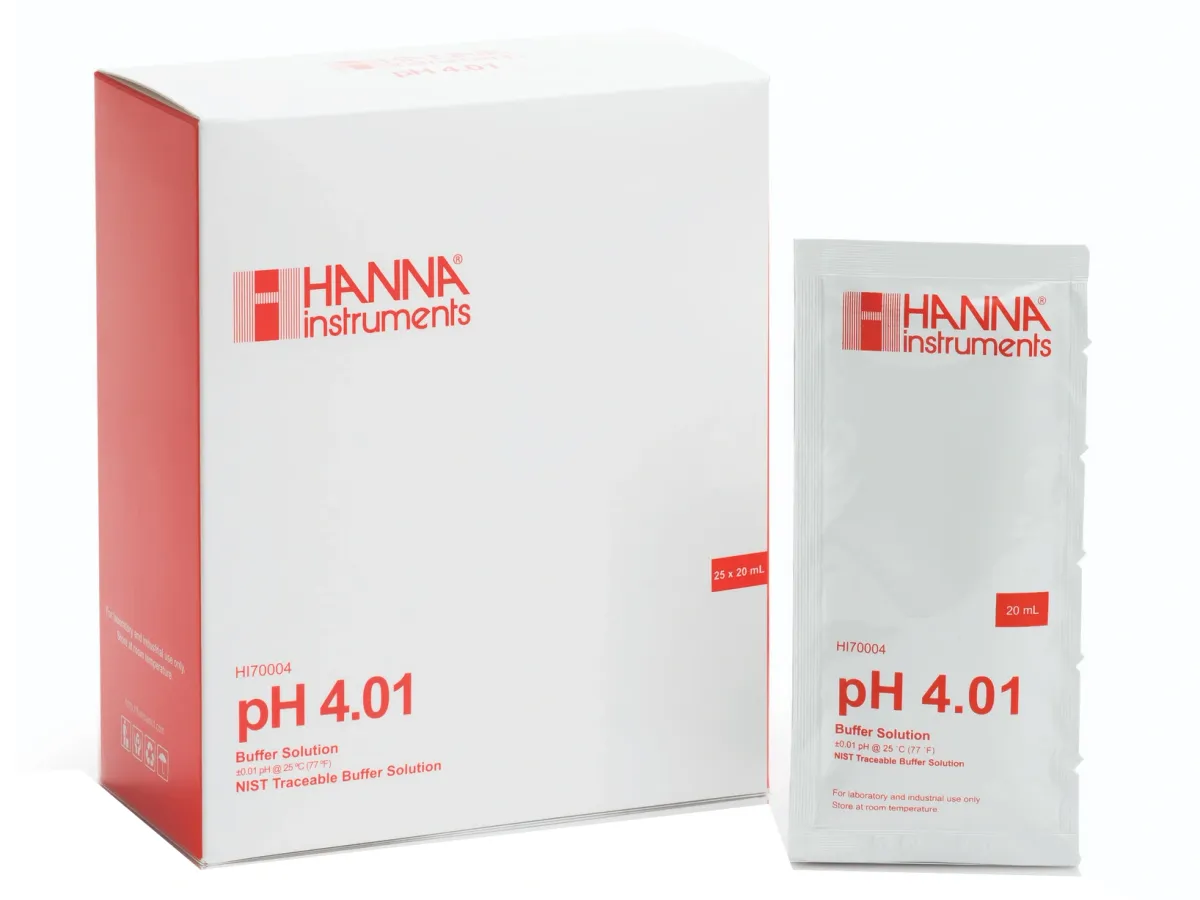 Dung dịch hiệu chuẩn pH 4.01 HI70004P (dạng gói 20ml, 25 gói)