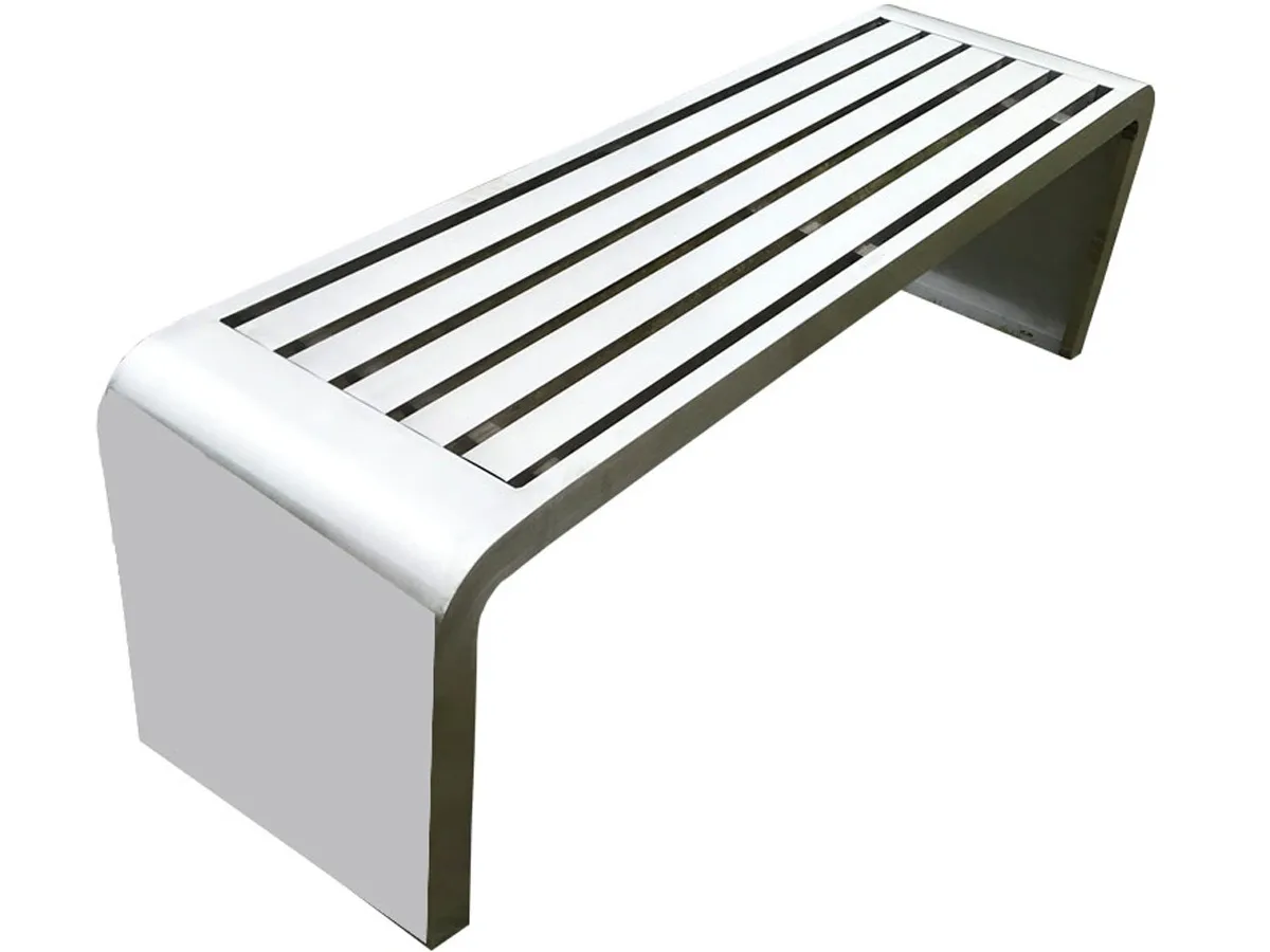Ghế công viên inox không tựa 120cm (PTFI-1.2)