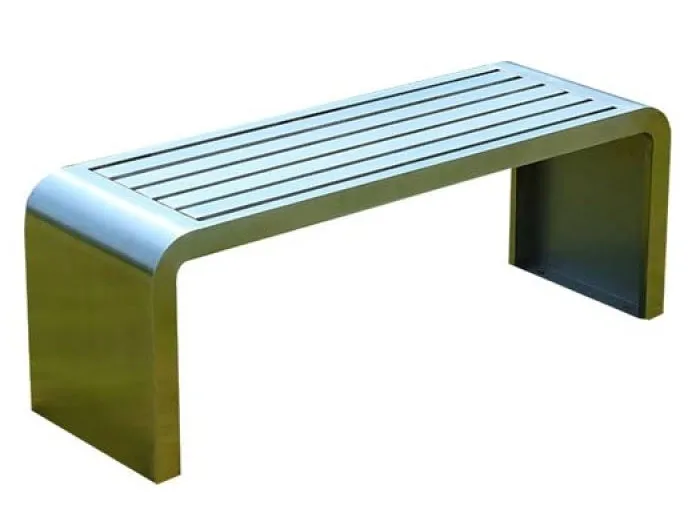 Ghế công viên inox không tựa 180cm (PTFI-1.8)