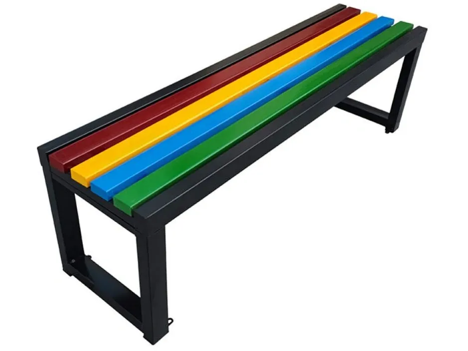 Ghế công viên không tựa gỗ nhựa màu sắc 180cm (TQGKT18)