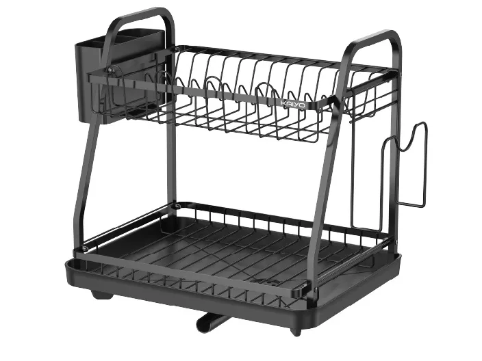 Giá úp bát 2 tầng có khay hứng, thoát nước Kaiyo KDR-6100