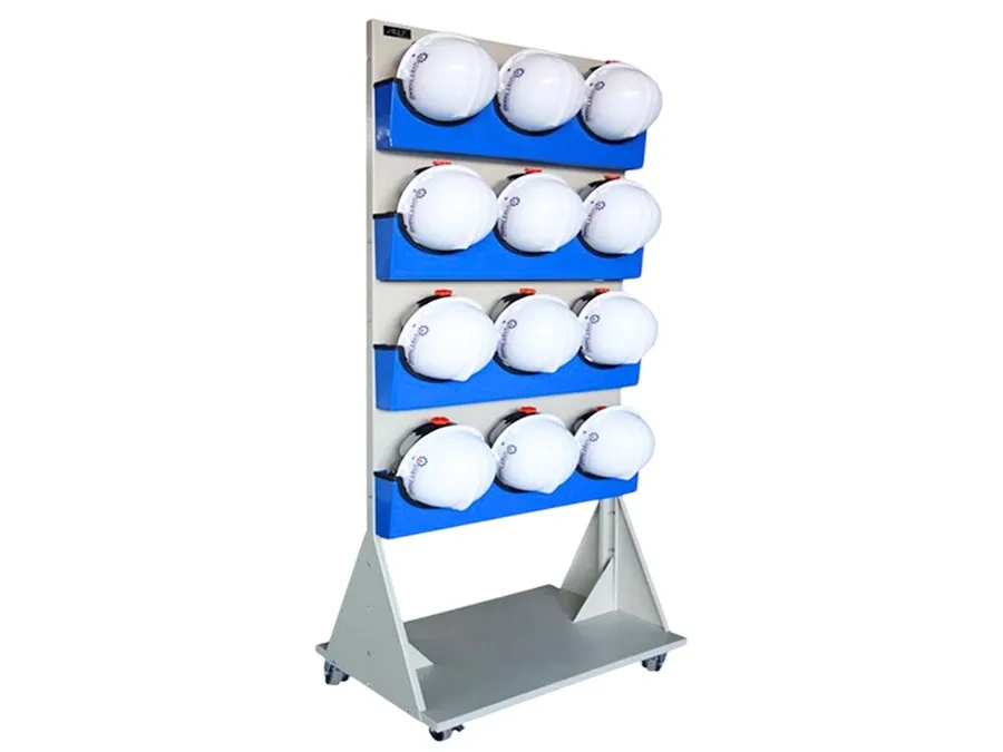 Kệ treo nón bảo hộ lao động 16 nón Ally QT-BBH01-16