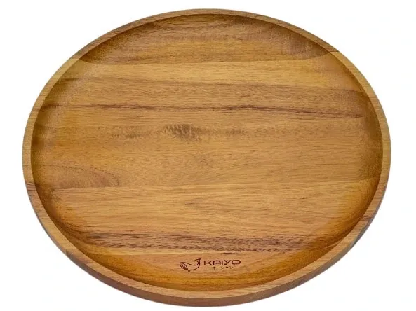 Khay gỗ Kaiyo hình tròn, đường kính 30cm KWT-7046