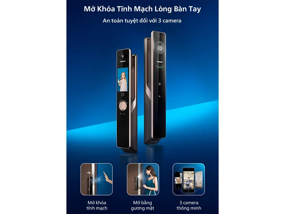 Khóa cửa điện tử Philips DDL902-MFVP-11HWS