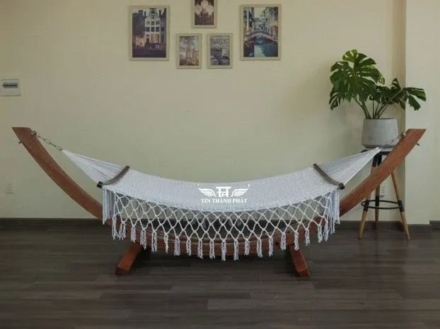 Khung gỗ võng cao cấp bán nguyệt Tín Thành Phát KVG-01 (chưa bao gồm lưới)