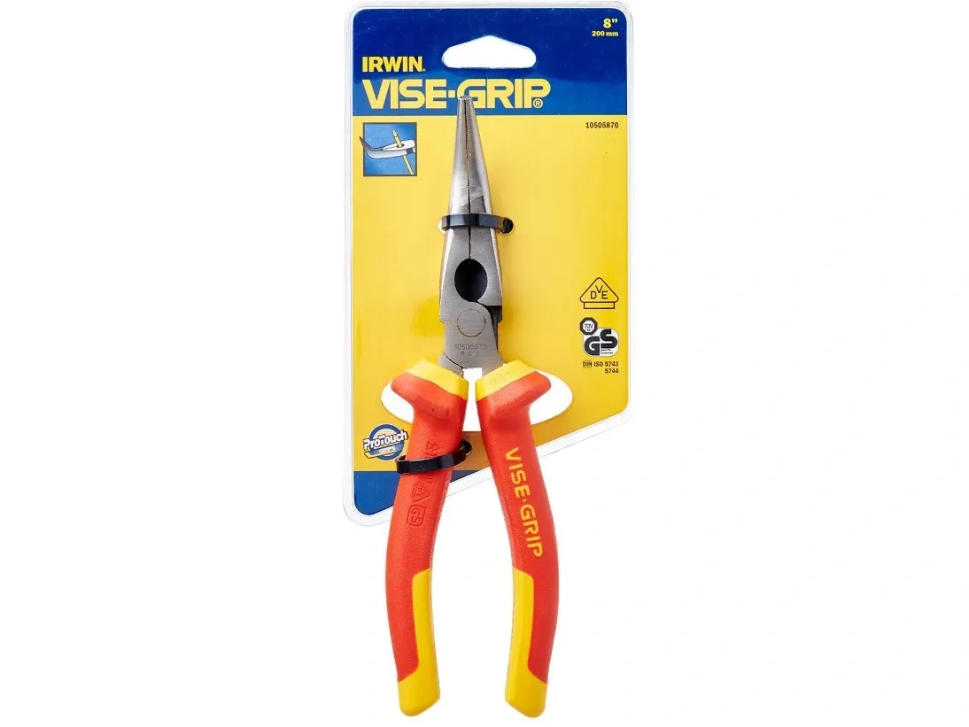 Kìm mũi nhọn cách điện 1000V Irwin 10505869 - 8 inch