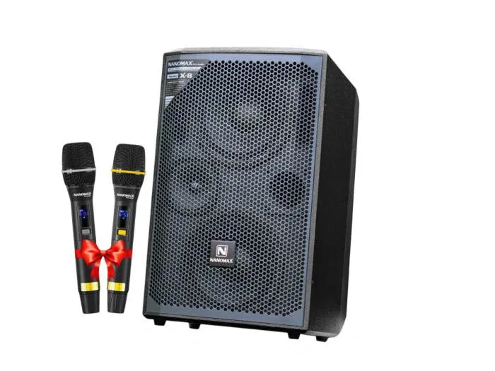 Loa karaoke Nanomax X-8 (Bass đôi, 20cm, 1.150W)