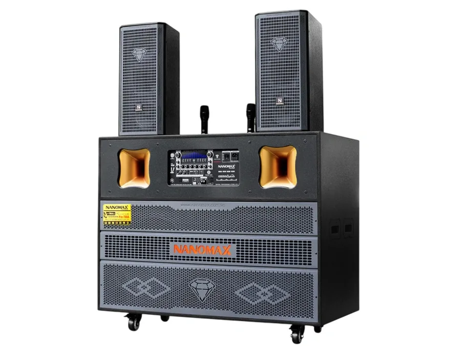 Loa kéo bình điện Nanomax Pro-700A (bass đôi, 50cm, 3.300W)