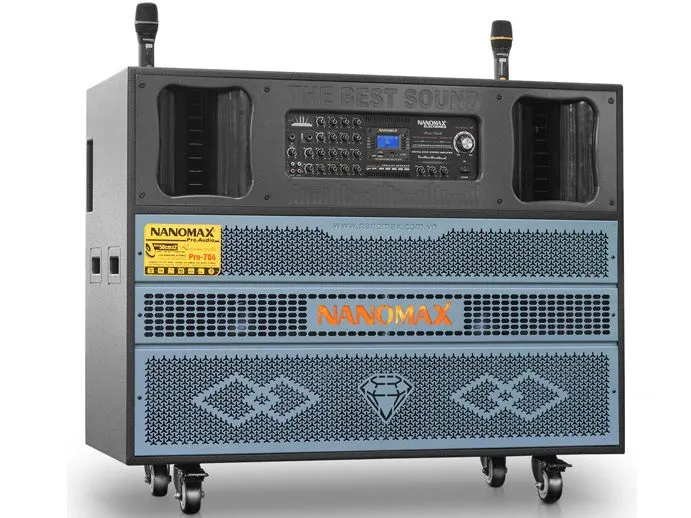 Loa kéo điện Nanomax Pro-704 bass đôi 50cm
